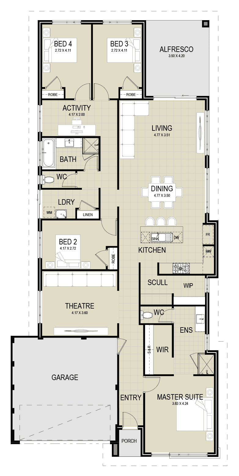 The Savannah floor plan