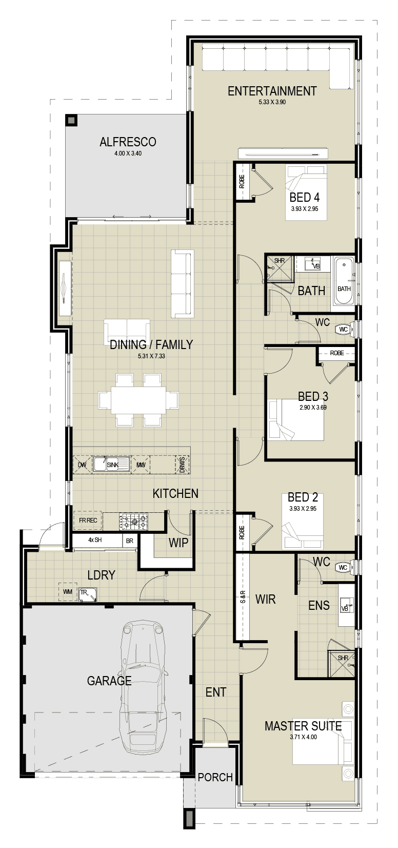 The Portland floor plan