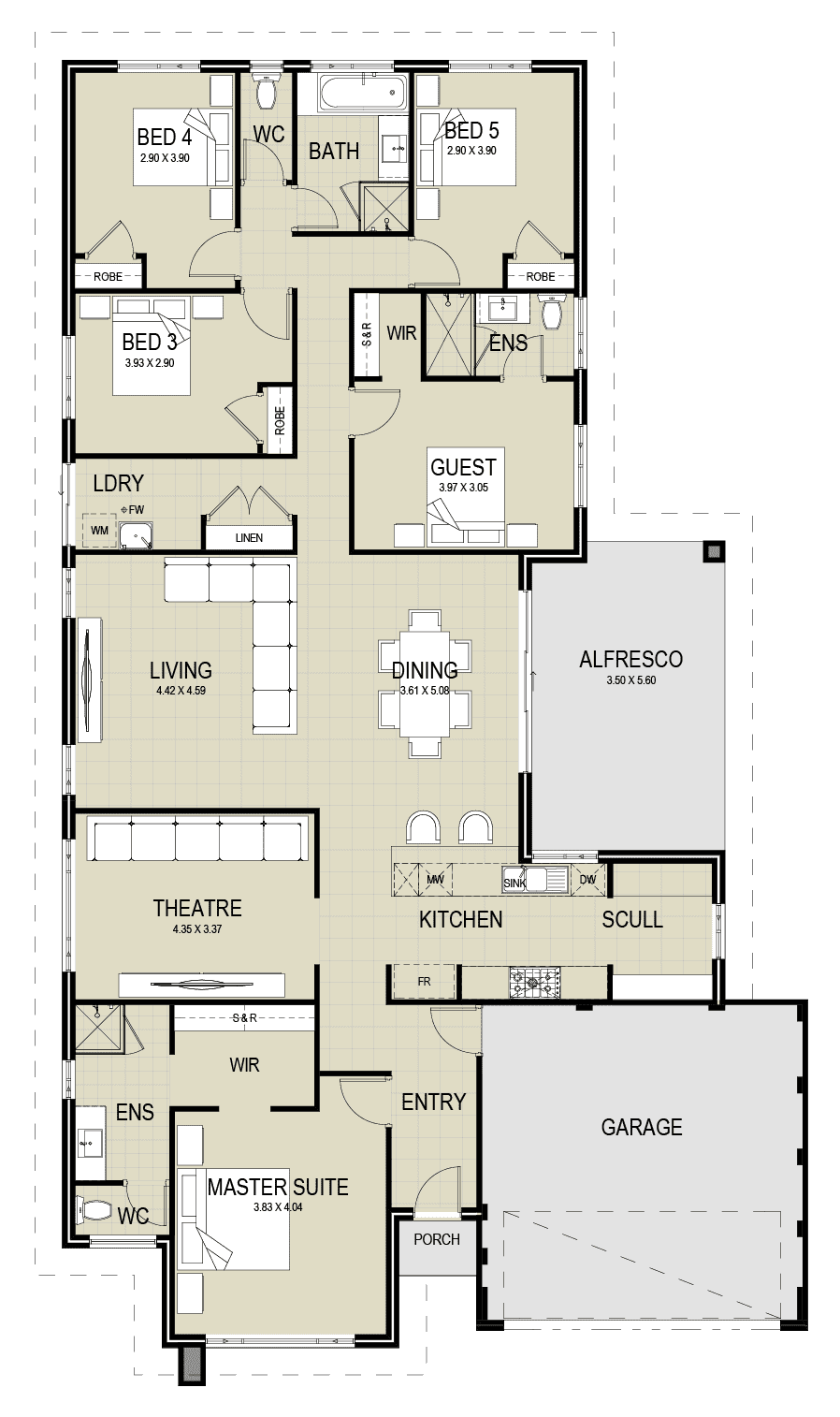 Hilbert H&L Package – The Windsor floor plan