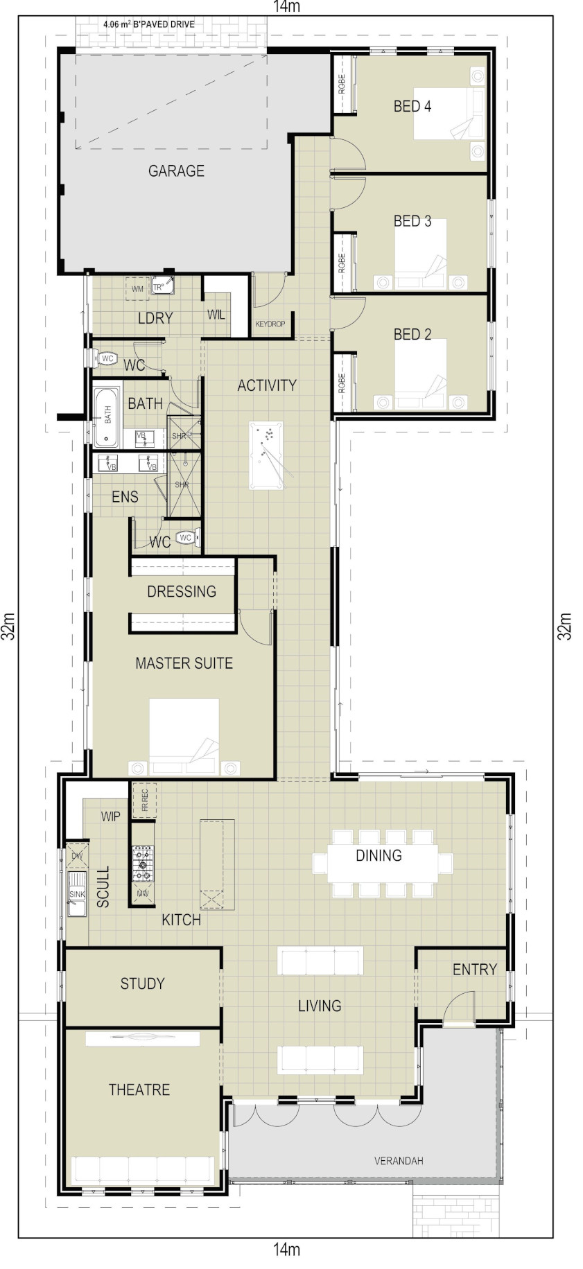 Jindee H&L Package – The Colonial floor plan